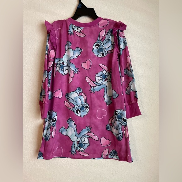 Disney Stitch Kids Pajamas Nightgown - Pink and Blue size XS 4/5-NWT - Picture 2 of 5